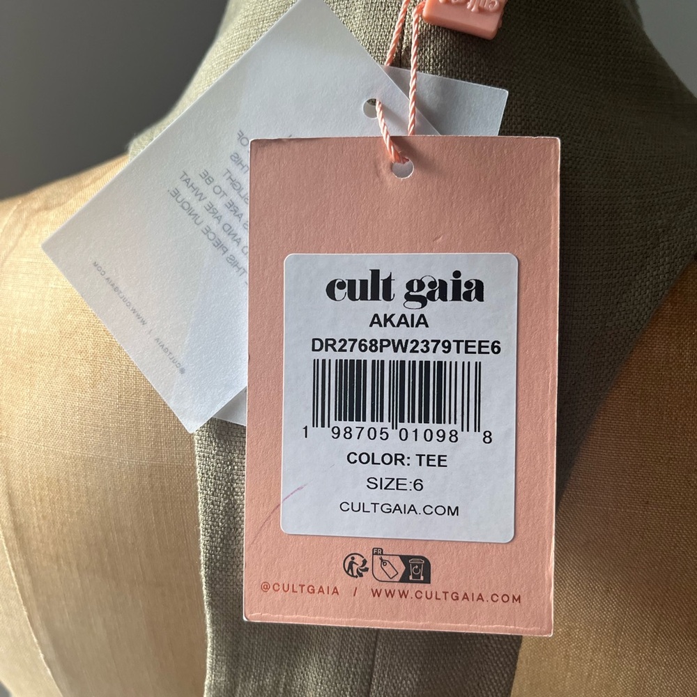 cult gaia olive-green strapless halter mini dress - Picture 7 of 7